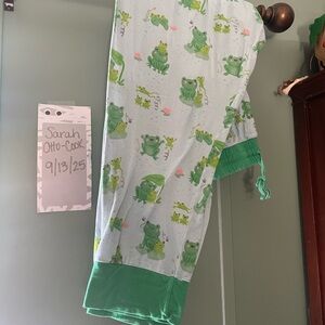 Little Sleepies Green Frog Print Pajama Bottoms